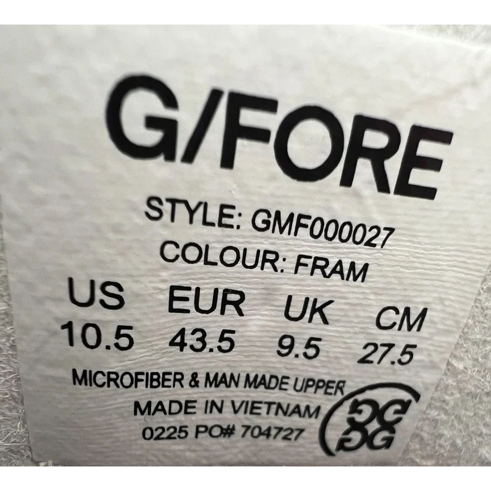G/Fore G.112 Golf Shoes Men 's Size 10.5 White GMF000027 New.